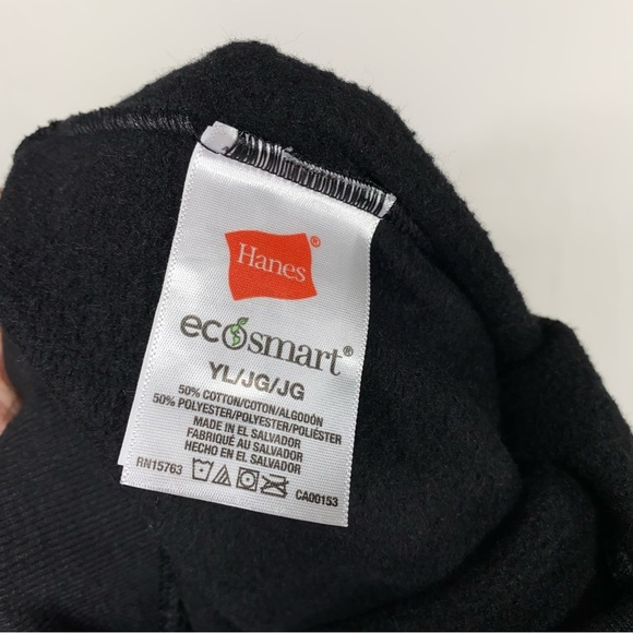 Hanes Ecosmart Collection Youth Black Sweatpants - Picture 4 of 7